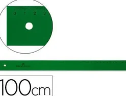 REGLA FABER 100 CM PLASTICO VERDE