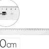REGLA LIDERPAPEL PLASTICO IRROMPIBLE TRANSPARENTE 30 CM