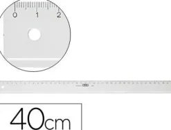 REGLA M+R 40 CM PLASTICO TRANSPARENTE