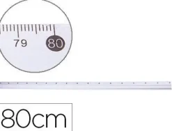 REGLA Q-CONNECT METALICA ALUMINIO 80 CM