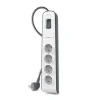 REGLETA BELKIN BSV400VF2M DE PROTECCION CONTRA SOBRETENSIONES 4 TOMAS BOTON DE APAGADO Y ENCENDIDO COLOR