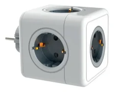 REGLETA Q-CONNECT DE CUBO ENCHUFE MULTIPLE POWER CUBE 5 EN 1 DIRECTO A PARED 5 TOMAS DE CORRIENTE 75X75X112MM