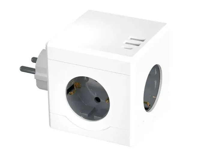 REGLETA Q-CONNECT DE CUBO ENCHUFE MULTIPLE POWER CUBE 6 EN 1 DIRECTO PARED 3 TOMAS DE CORRIENTE+2 USB+1 USB C