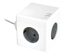 REGLETA Q-CONNECT DE CUBO ENCHUFE MULTIPLE POWER CUBE 6 EN 1 CABLE DE 1,4MT 3 TOMAS DE CORRIENTE+2 USB+1 USB C