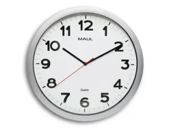 RELOJ MAUL STEP DE PARED REDONDO 40 CM DIAMETRO ELECTRICO COLOR PLATA
