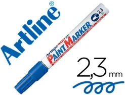 ROTULADOR ARTLINE MARCADOR PERMANENTE EK-400 XF AZUL -PUNTA REDONDA 2.3 MM -METAL CAUCHO Y PLASTICO