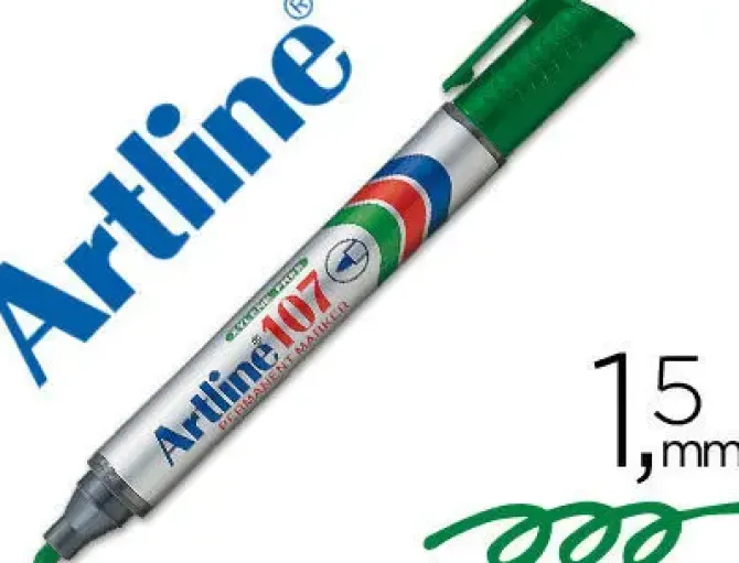 ROTULADOR ARTLINE MARCADOR PERMANENTE 107 VERDE -PUNTA REDONDA