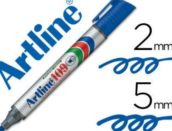 ROTULADOR ARTLINE MARCADOR PERMANENTE 109 AZUL -PUNTA BISELADA