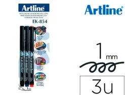 ROTULADOR ARTLINE RETROPROYECCION PUNTA FIBRA PERMANENTE EK-854 1 MM -BLISTER DE 3 (1-NE 1-AZ 1-RO)