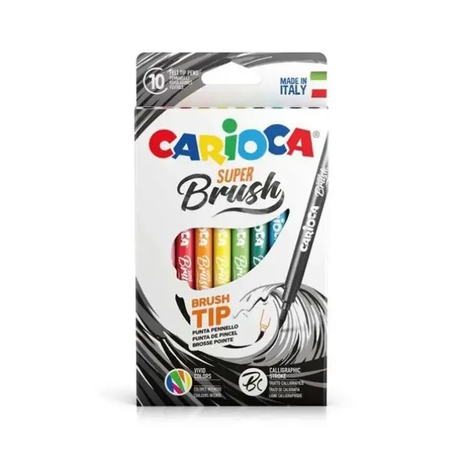 ROTULADOR CARIOCA PINCEL 10U 125016