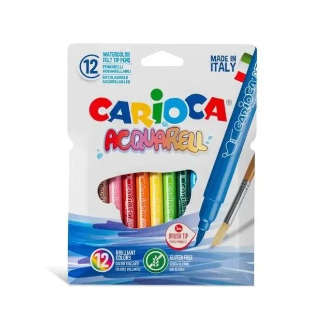 ROTULADOR CARIOCA PINCEL ACUARELA 12U 125020