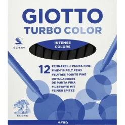 ROTULADOR GIOTTO TURBO NEGRO 12 UNIDADES