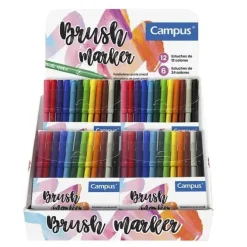 ROTULADOR PUNTA PINCEL 12COL+24COL