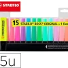 ROTULADOR STABILO BOSS FLUORESCENTE 70 PASTEL DESKSET ESTUCHE DE 15 UNIDADES COLORES SURTIDOS