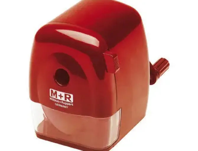 SACAPUNTAS SOBREMESA M+R MANUAL COLOR ROJO