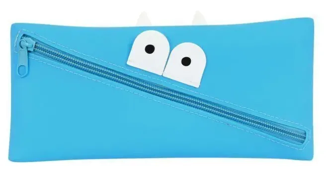 SAFTA ESTUCHEPORTATODO SILICONA CARITAS AZUL