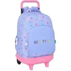 SAFTA MOCHILA ESCOLAR + CARRO COMPACT EXTRAIBLE BENETTON