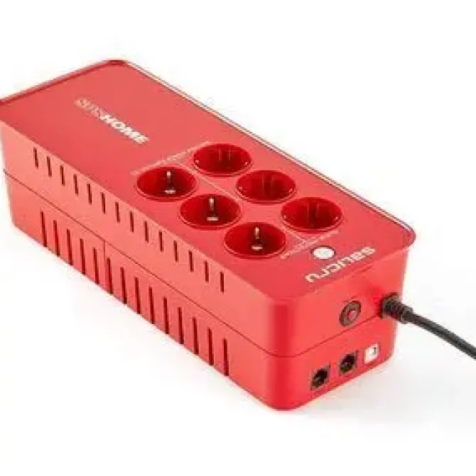 SALICRU SPS 650 HOME SISTEMA DE ALIMENTACION ININTERRUMPIDA - SAI/UPS - DE 650 VA OFF-LINE MULTIBASE - COLOR ROJO