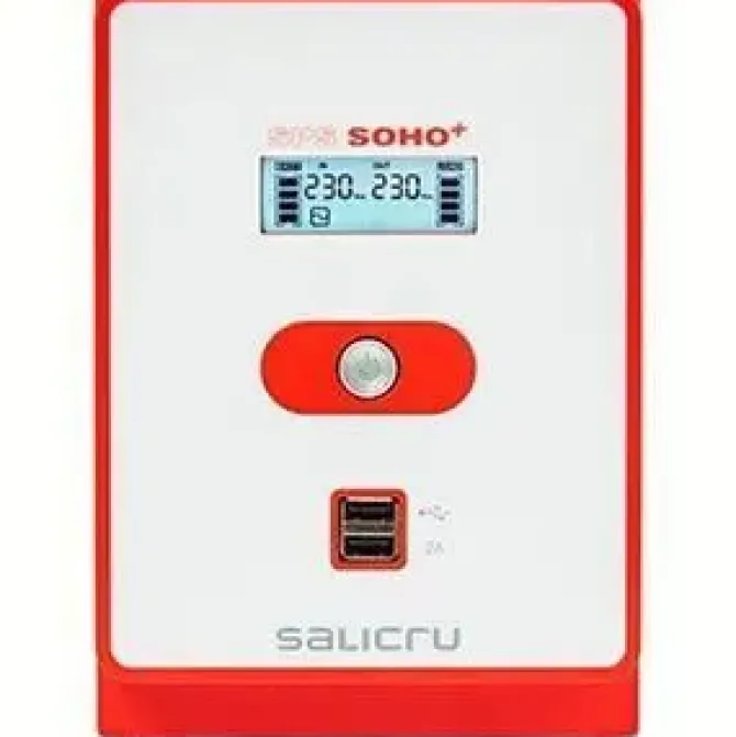 SALICRU SPS 2200 SOHO+ SISTEMA DE ALIMENTACION ININTERRUMPIDA - SAI/UPS - DE 2200 VA LINE-INTERACTIVE - DOBLE CARGADOR USB - COLOR ROJO