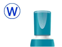 SELLO X'STAMPER QUIX PERSONALIZABLE COLOR AZUL REDONDO DIAMETRO 20 MM Q-34