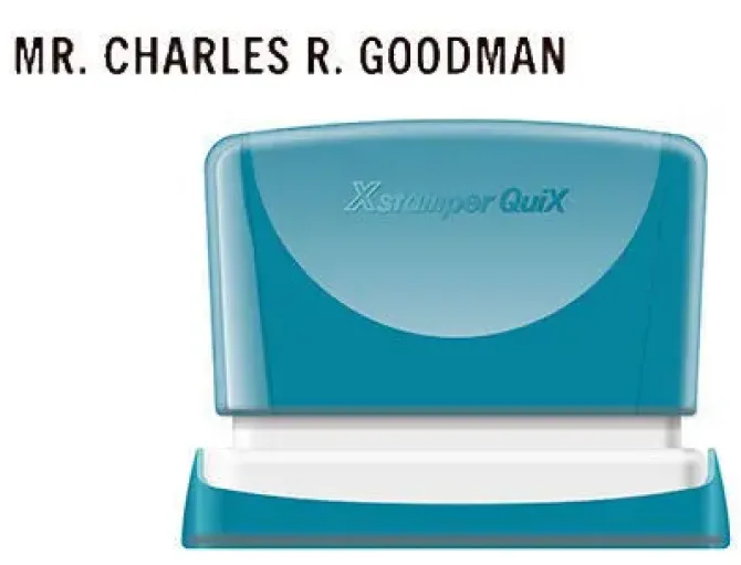 SELLO X'STAMPER QUIX PERSONALIZABLE COLOR NEGRO MEDIDAS 4X60 MM Q-05