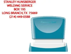 SELLO X'STAMPER QUIX PERSONALIZABLE COLOR ROJO MEDIDAS 24X49 MM Q-12