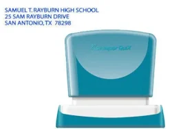 SELLO X'STAMPER QUIX PERSONALIZABLE COLOR AZUL MEDIDAS 14X60 MM Q-14