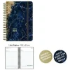 SENFORT AGENDA ANUAL (2025) MARBLE WIRE-O TAPA FLEXIBLE CON GOMA 135X210 D/P AZUL