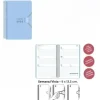 SENFORT AGENDA ANUAL (2025) MINI ESPIRAL TAPA PP CON GOMA 90X135 S/V AZUL PASTEL