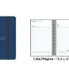 SENFORT AGENDA ANUAL (2025) SENFORT UNICOLOR ESPIRAL TAPA PP CON GOMA 135X210 D/P AZUL OSCURO