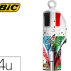 SET BIC MEGATUBO 1 CRISTAL CELEBRATION ORO + 1 SHINE PLATA + 1 FLUORESCENTE GRIP AMARILLO + 1 CORRECTOR MICRO