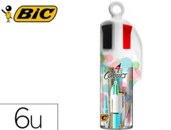 SET BIC MEGATUBO PASTEL 2 CRISTAL UP + 1 CUATRO COLORES PASTEL + 2 FLUORESCENTES GRIP PASTEL + 1 CORRECTOR MINI