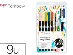 SET DE CALIGRAFIA TOMBOW BLENDED LETTERING COZY TIMES 9 PIEZAS