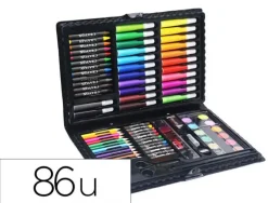 SET DE PINTURA LIDERPAPEL PLASTICO 86 PIEZAS 34X23X3,2 CM