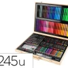 SET DE PINTURA LIDERPAPEL MADERA 245 PIEZAS MALETIN 49X36,6X4,5 CM