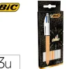 SET REGALO BIC 50 ANIVERSARIO 2ÁCUATRO COLORES ORO MATE + 1 SHINE PLATA