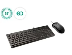 SET TECLADO Y RATON KENSINGTON KM100 EQ ECOLOGICO CON CABLE COLOR NEGRO