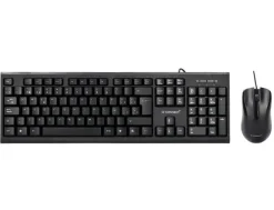 SET TECLADO Y RATON Q-CONNECT CON CABLE COLOR NEGRO