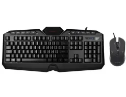 SET TECLADO Y RATON Q-CONNECT GAMING CON CABLE E ILUMINACION LED COLOR NEGRO