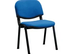 SILLA APILABLE Q-CONNECT BRAZOS CORTOS TAPIZADA SIN RUEDAS 910 MM ALTO 490MM LARGO440 MM PROFUNDIDAD AZUL