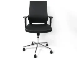 SILLA GIRATORIA Q-CONNECT RESPALDO MEDIO DE SIMILPIEL REGULABLE EN ALTURA 980+100X630X625 MM COLOR