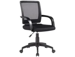 SILLA GIRATORIA Q-CONNECT RESPALDO MEDIO REGULABLE EN ALTURA 900+100X560X570 MM COLOR NEGRO