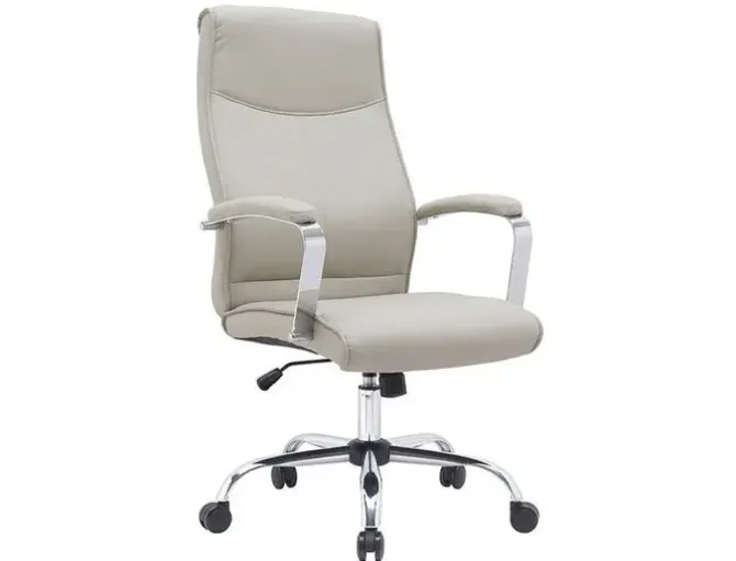 SILLA Q-CONNECT DIRECCION MODE NA SIMIL PIEL BASE METALICA ALT MAX 1210 ANC 630 PROF 650 MM RUEDAS PREMIUM COLOR GRIS