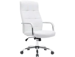 SILLA Q-CONNECT DIRECCION PIAV E SIMIL PIEL BASE METALICA ALT MAX 1250 ANC 610 PROF 700 MM RUEDAS PREMIUM COLOR BLANCO