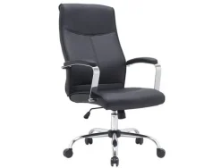 SILLA Q-CONNECT DIRECCION MODE NA SIMIL PIEL BASE METALICA ALT MAX 1210 ANC 630 PROF 650 MM RUEDAS PREMIUM COLOR NEGRO