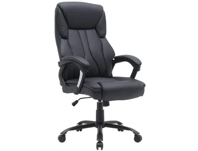 SILLA Q-CONNECT DIRECCION BOLZ ANO SIMIL PIEL BASE METALICA ALT MAX 1260 ANC 650 PROF 730 MM RUEDAS PREMIUM COLOR NEGRO