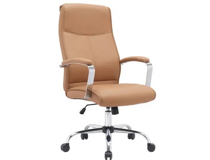 SILLA Q-CONNECT DIRECCION MODE NA SIMIL PIEL BASE METALICA ALT MAX 1210 ANC 630 PROF 650 MM RUEDAS PREMIUM COLOR CREMA