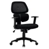 SILLA Q-CONNECT OFICINA ANCONA MALLA BASE METALICA ALT MAX 1110 ANC 660 PROF 590 RUEDAS PREMIUM COLOR NEGRO