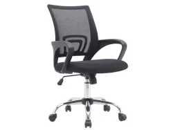 SILLA Q-CONNECT OFICINA SIENA MALLA BASE METALICA ALT MAX 1000 ANC 560 PROF 570 RUEDAS PREMIUM COLOR NEGRO