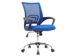 SILLA Q-CONNECT OFICINA SIENA MALLA BASE METALICA ALT MAX 1000 ANC 560 PROF 570 RUEDAS PREMIUM COLOR NEGRO AZUL